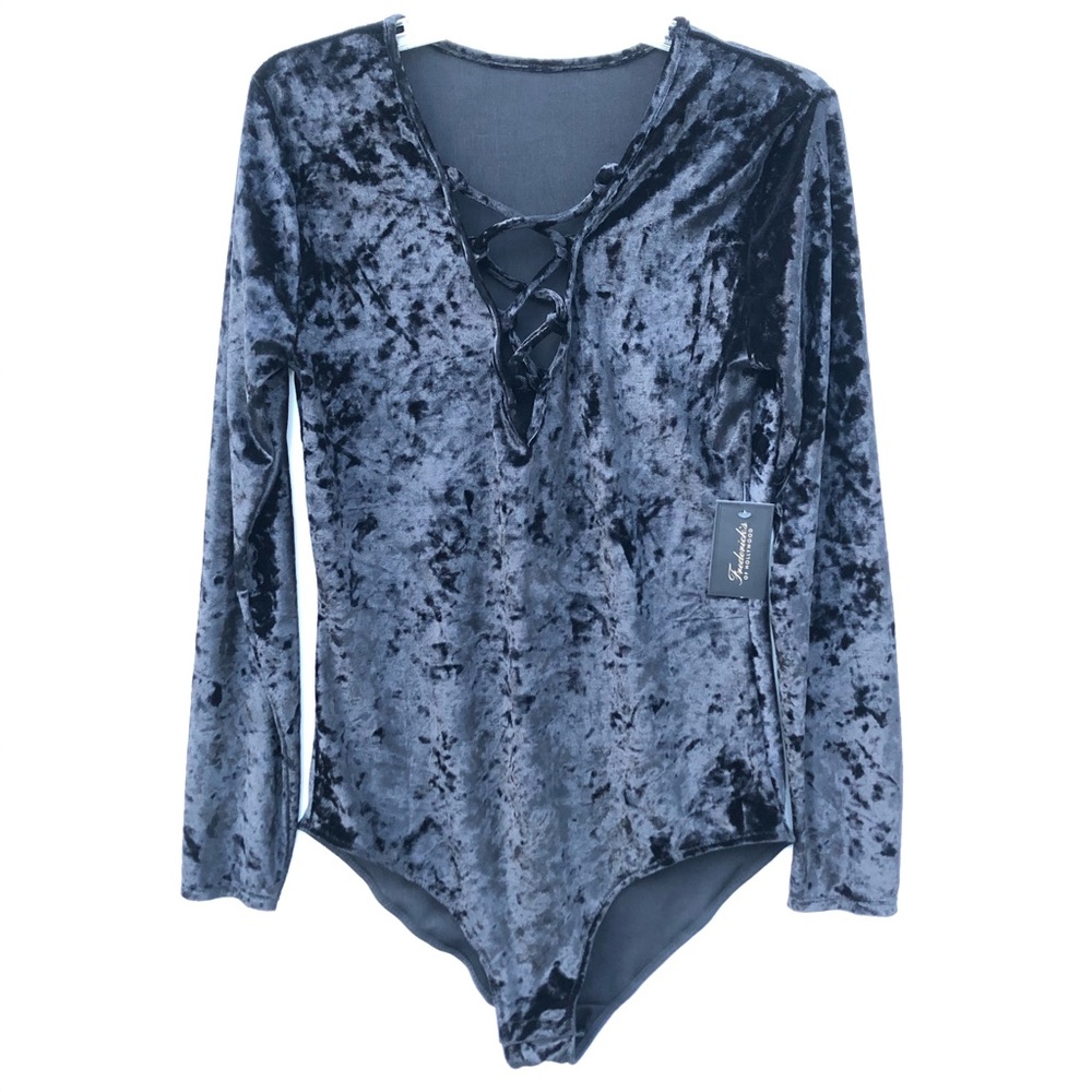 Fredricks Of Hollywood Crushed Velvet Body Suit XL